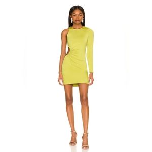 Revolve Lovers and Friends Collins Mini Dress Chartreuse Green Size S